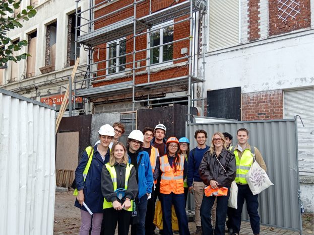 Visite de chantier de réhabilitation par les étudiants de Junia HEI